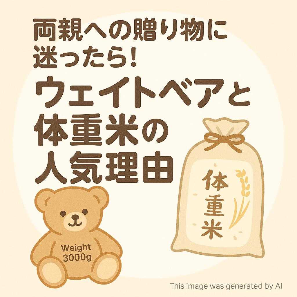 両親への贈り物に迷ったら！ウェイトベアと体重米の人気理由
