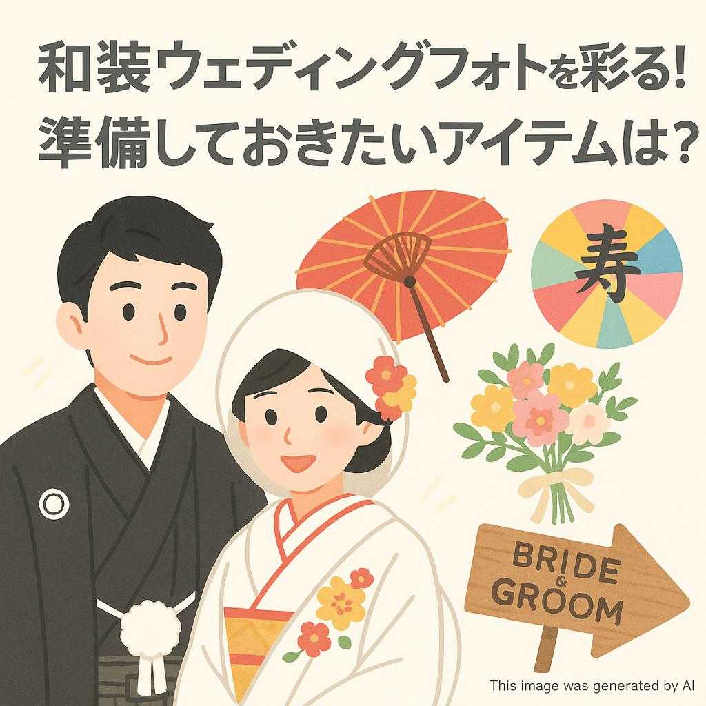 和装ウェディングフォトを彩る！準備しておきたいアイテムとは？