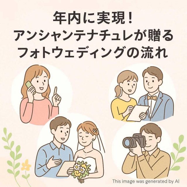 年内に実現！アンシャンテナチュレが贈るフォトウェディングの流れ