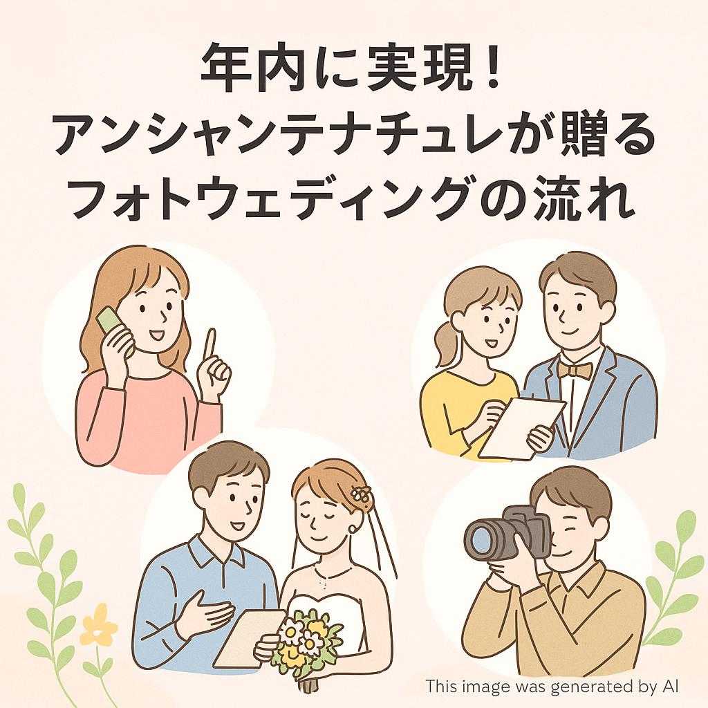 年内に実現！アンシャンテナチュレが贈るフォトウェディングの流れ
