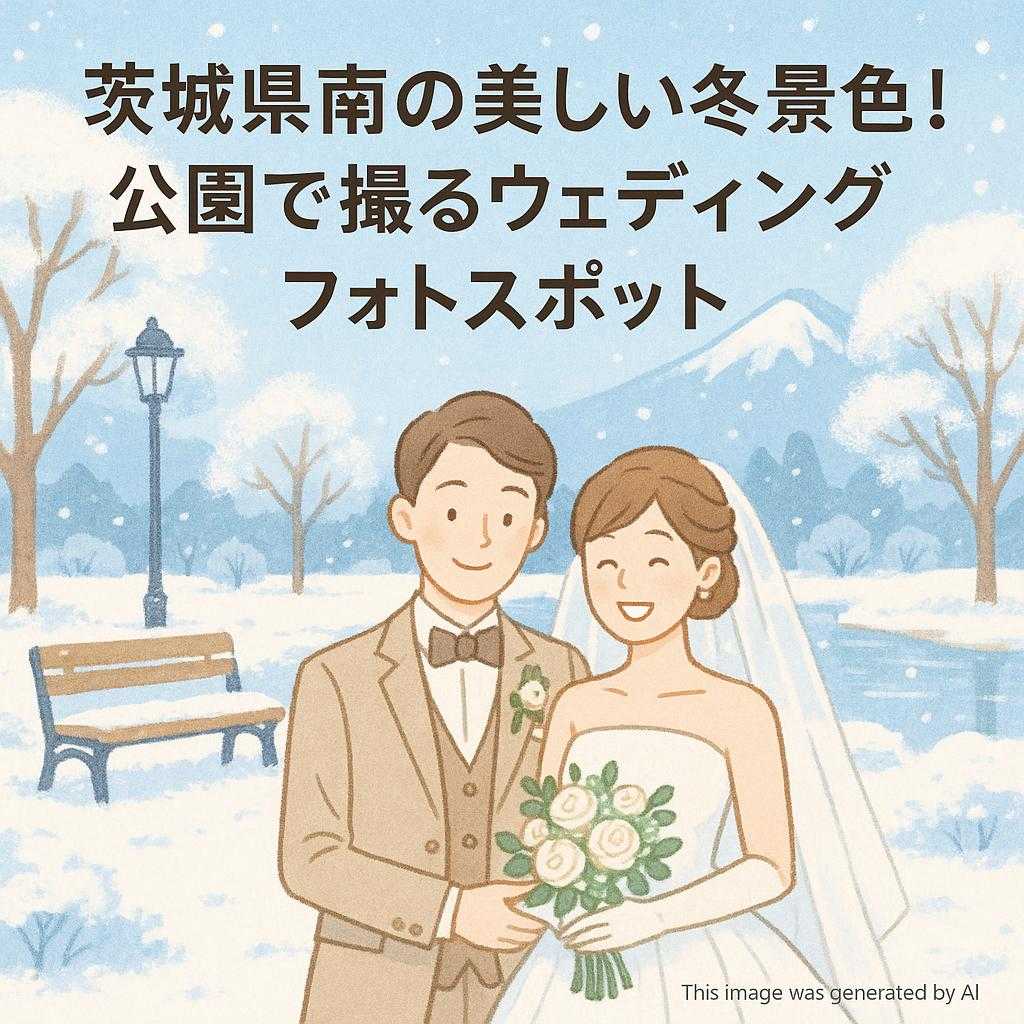 茨城県南の美しい冬景色!公園で撮るウェディングフォトスポット