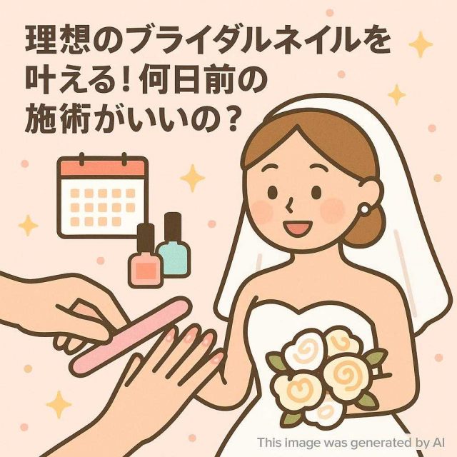 理想のブライダルネイルを叶える！何日前の施術がいいの？