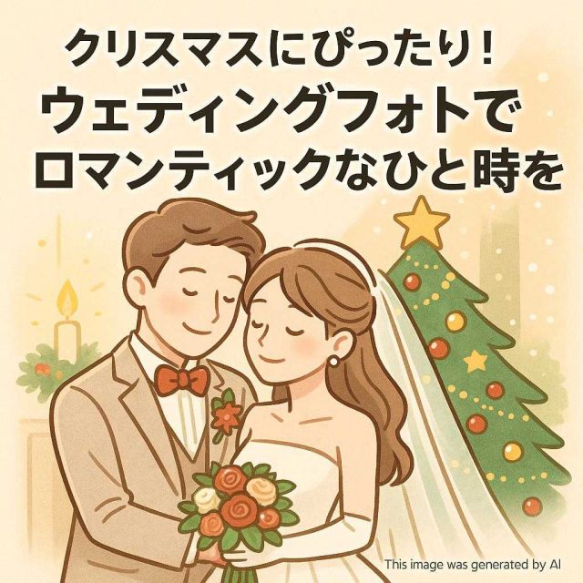 クリスマスにぴったり！ウェディングフォトでロマンティックなひと時を