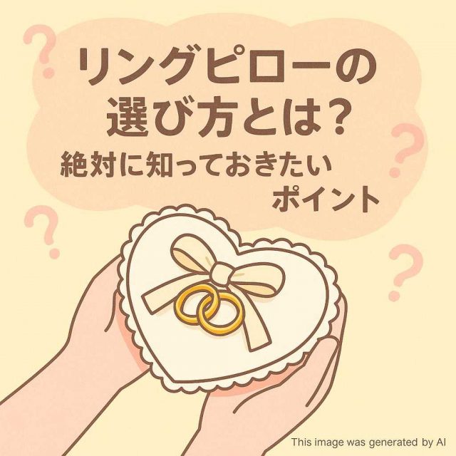 リングピローの選び方とは？絶対に知っておきたいポイント