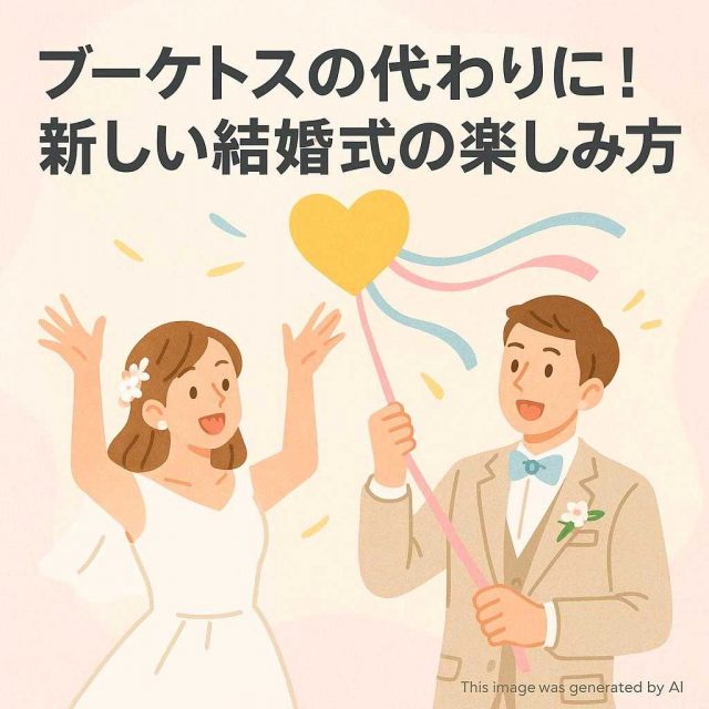 ブーケトスの代わりに！新しい結婚式の楽しみ方
