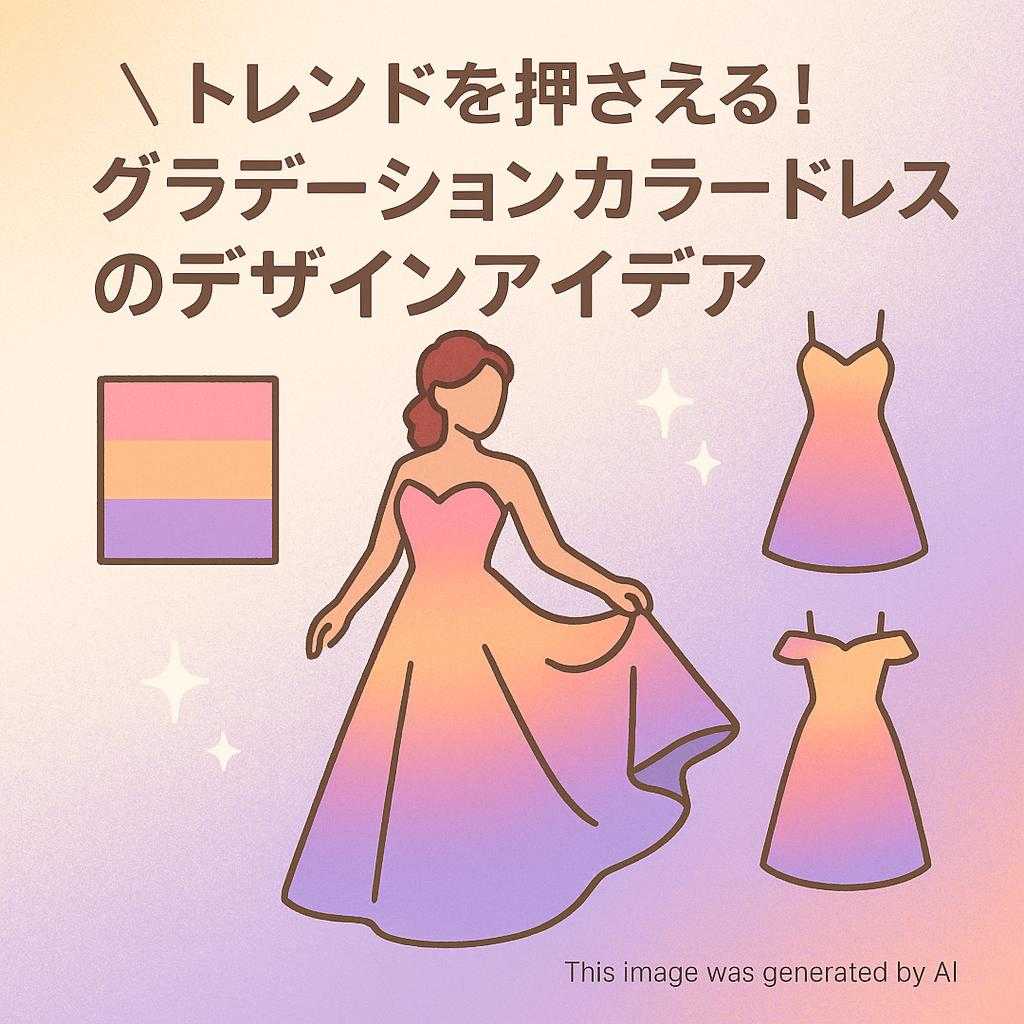 トレンドを押さえる！グラデーションカラードレスのデザインアイデア