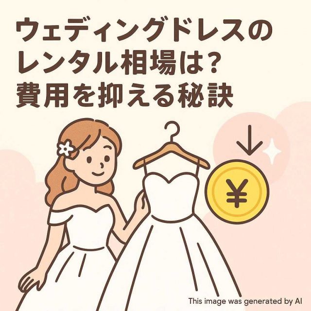 ウェディングドレスのレンタル相場は？費用を抑える秘訣
