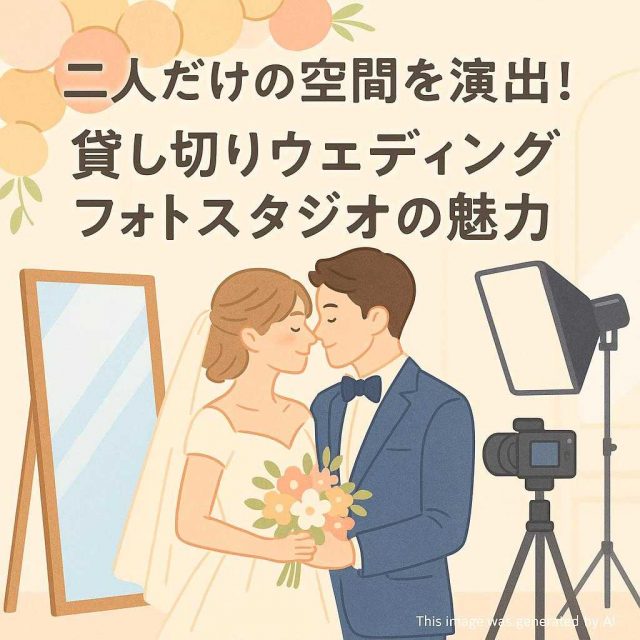 二人だけの空間を演出！貸し切りウェディングフォトスタジオの魅力