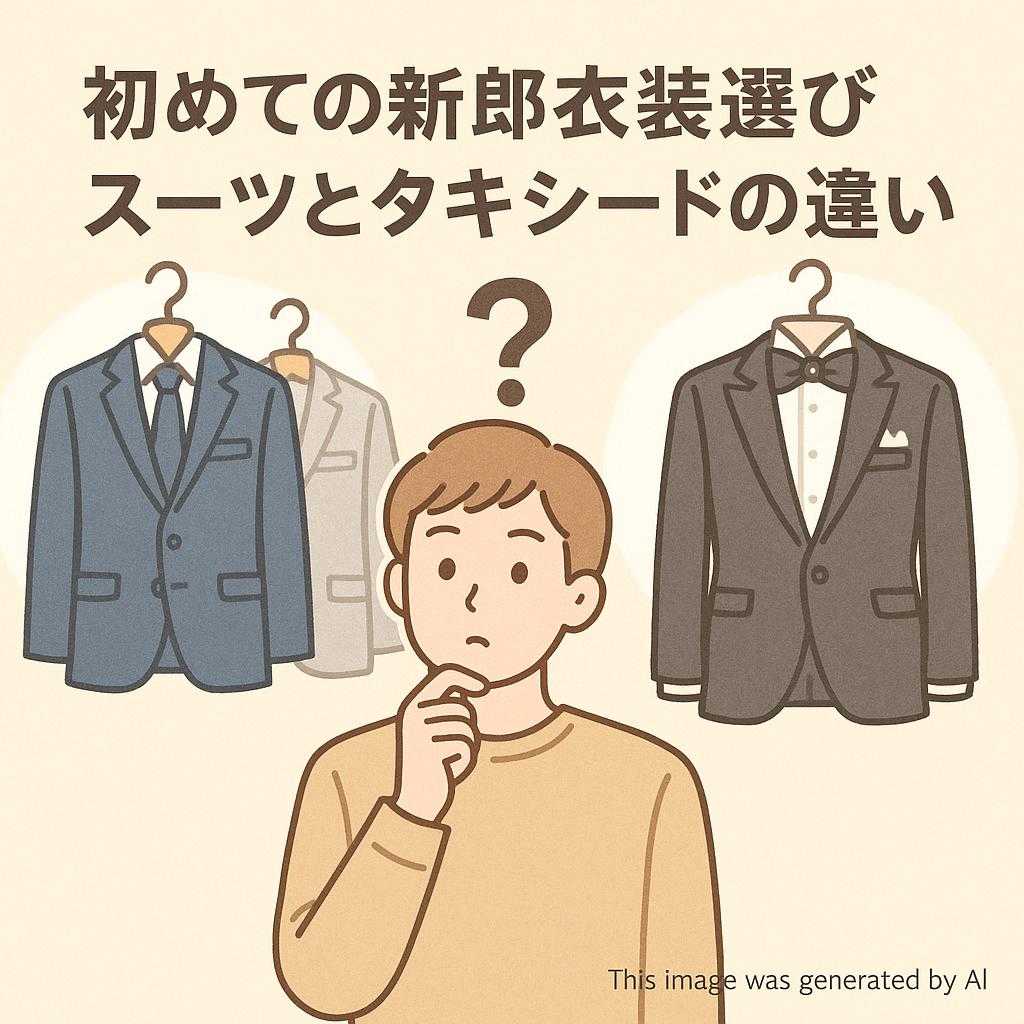 初めての新郎衣装選び スーツとタキシードの違い
