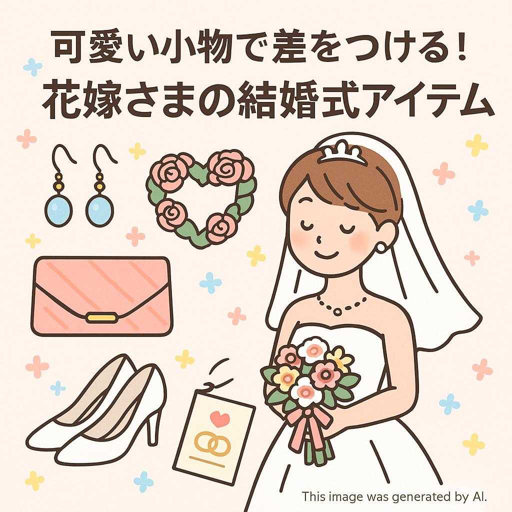 可愛い小物で差をつける！花嫁さまの結婚式アイテム