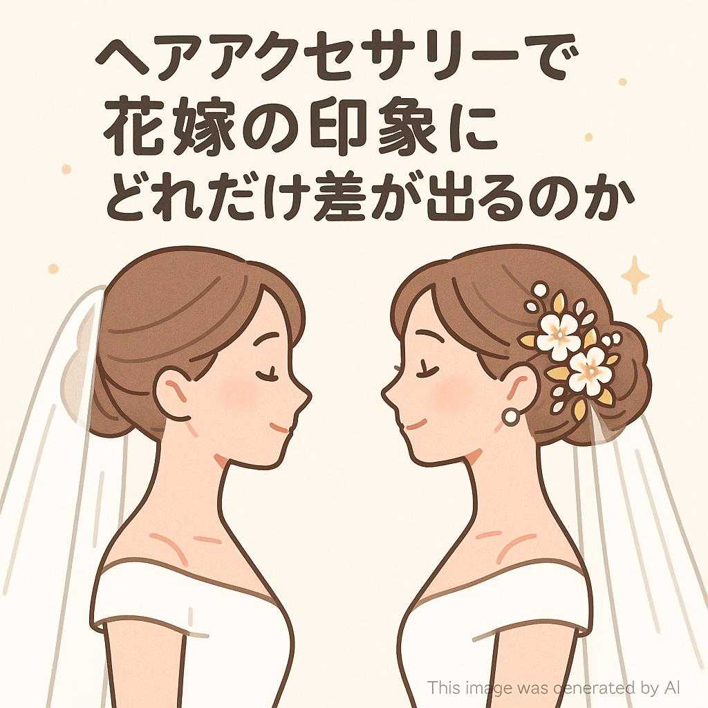ヘアアクセサリーで花嫁の印象にどれだけ差が出るのか