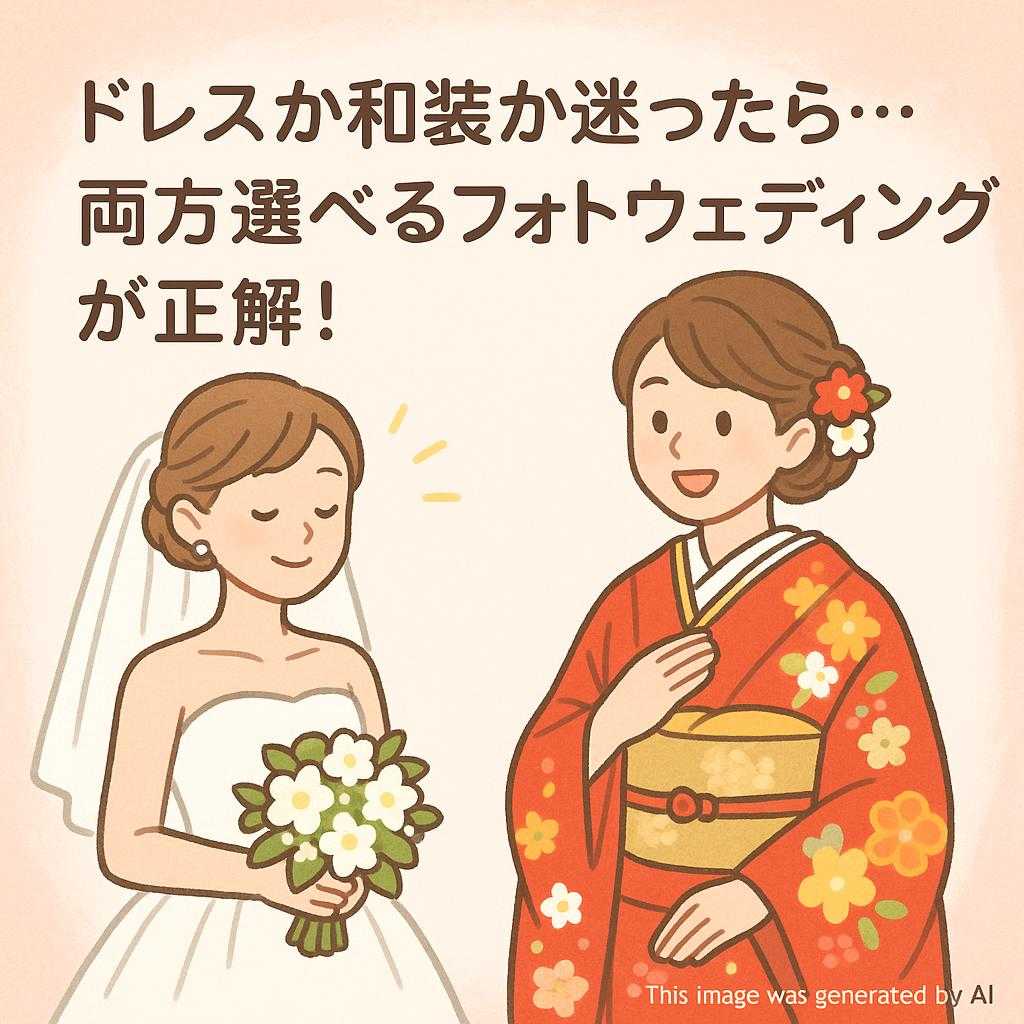 ドレスか和装か迷ったら…両方選べるフォトウェディングが正解!