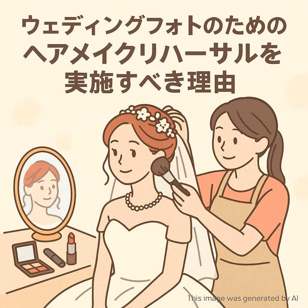 ウェディングフォトのためのヘアメイクリハーサルを実施すべき理由