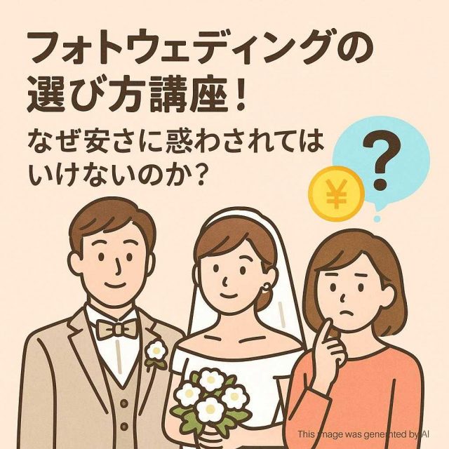 フォトウェディングの選び方講座！なぜ安さに惑わされてはいけないのか？