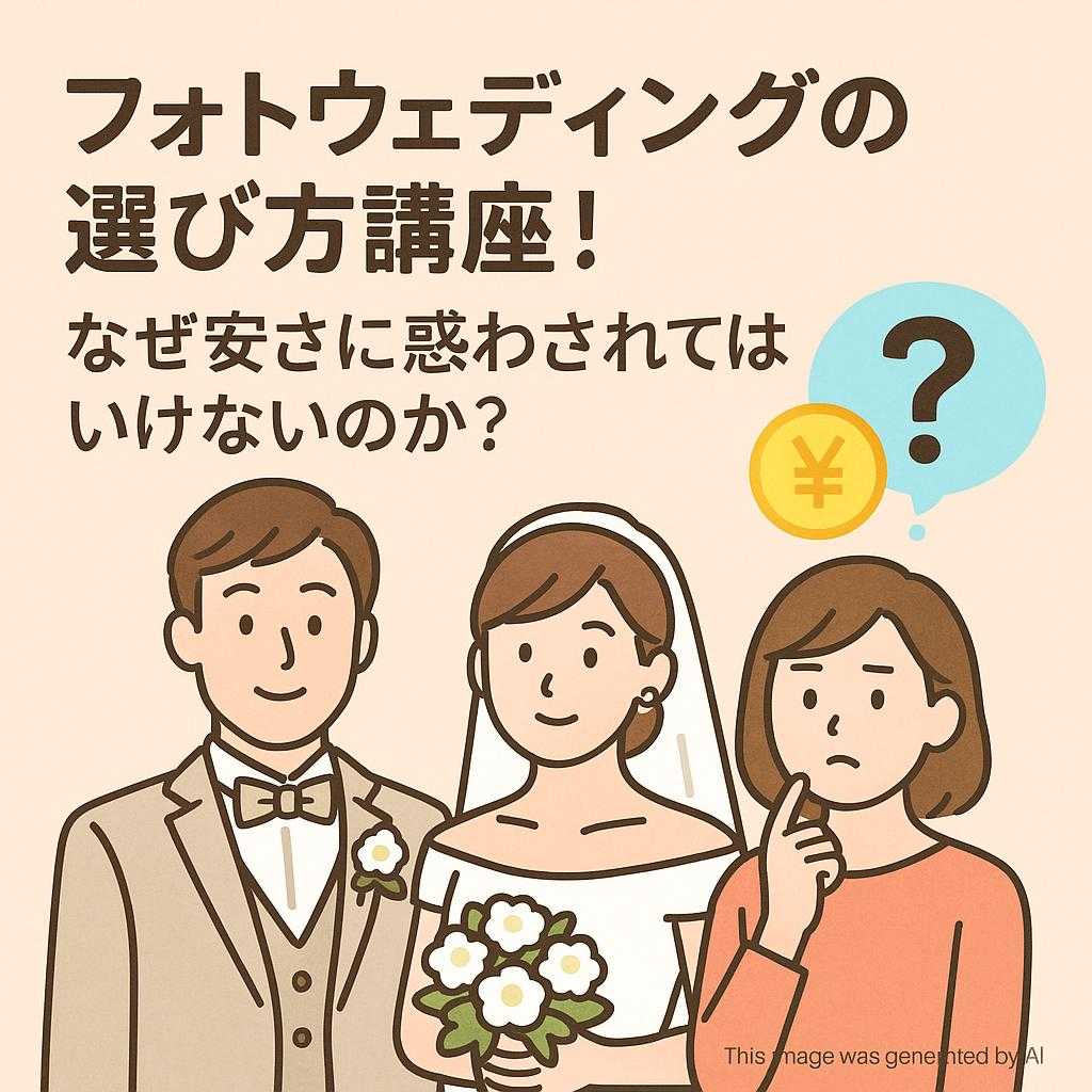 フォトウェディングの選び方講座!なぜ安さに惑わされてはいけないのか?
