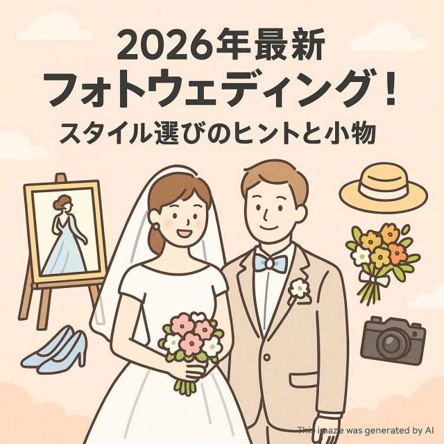 2026年最新フォトウェディング！スタイル選びのヒントと小物