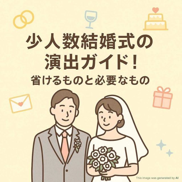 少人数結婚式の演出ガイド！省けるものと必要なもの