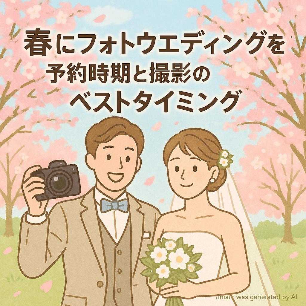 春にフォトウエディングを!予約時期と撮影のベストタイミング