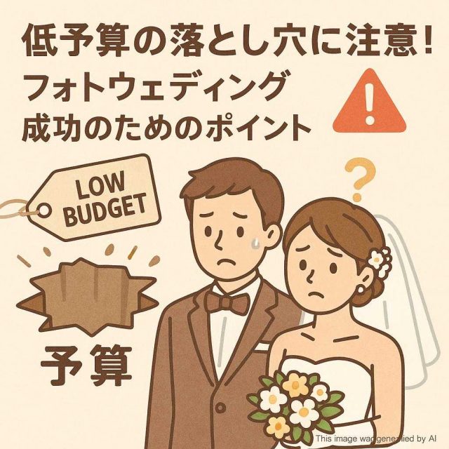 低予算の落とし穴に注意！フォトウエディング成功のためのポイント