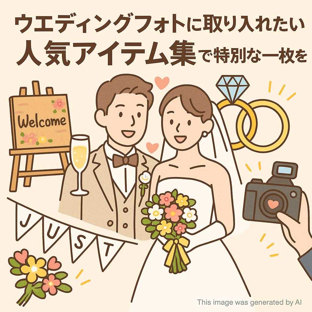 ウエディングフォトに取り入れたい！人気アイテム集で特別な一枚を