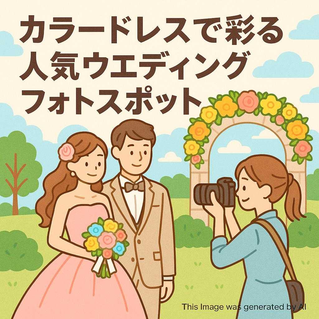 カラードレスで彩る人気ウエディングフォトスポット