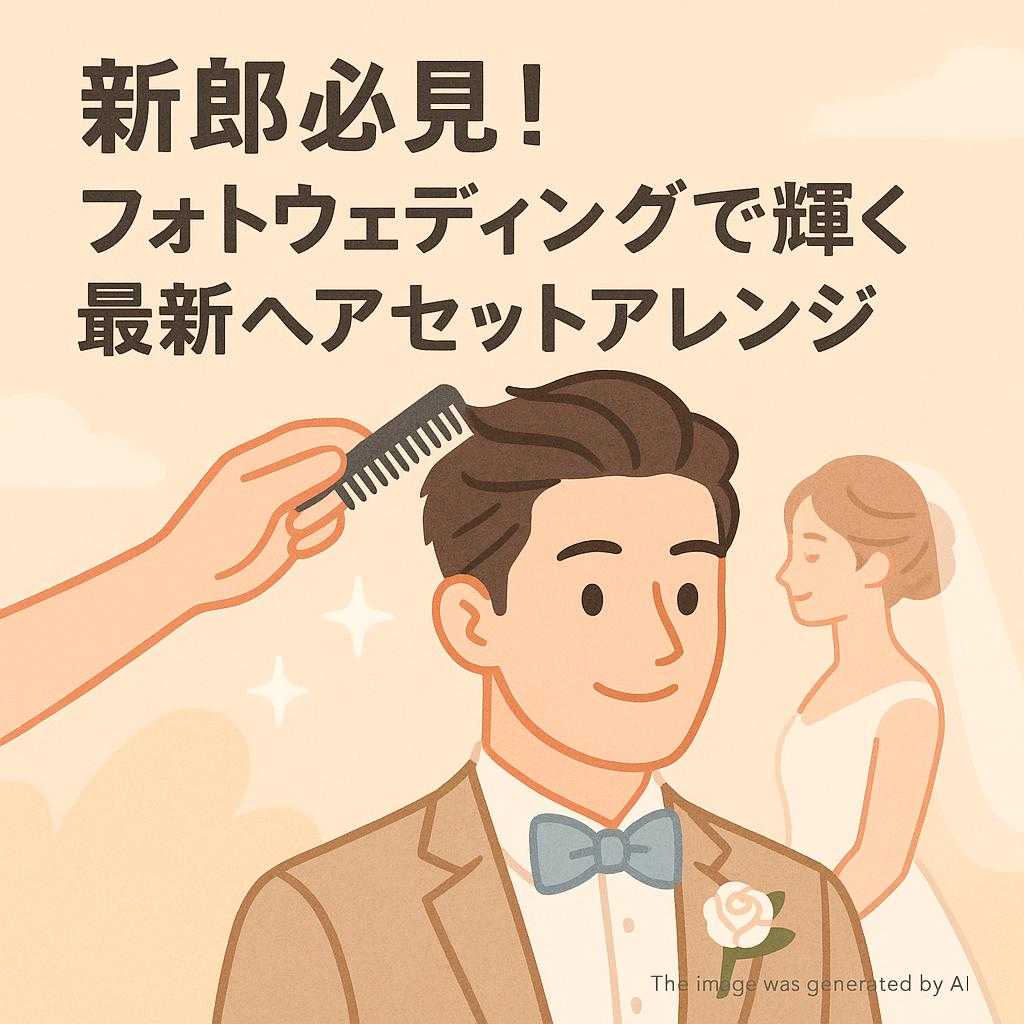 新郎必見！フォトウェディングで輝く最新ヘアセットアレンジ