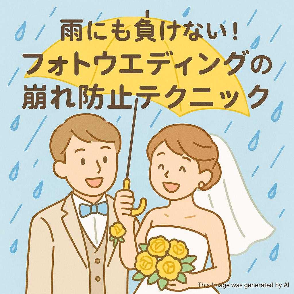 雨にも負けない！フォトウエディングの崩れ防止テクニック