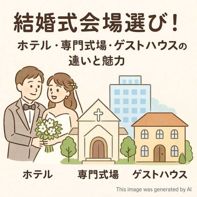 結婚式会場選び！ホテル・専門式場・ゲストハウスの違いと魅力
