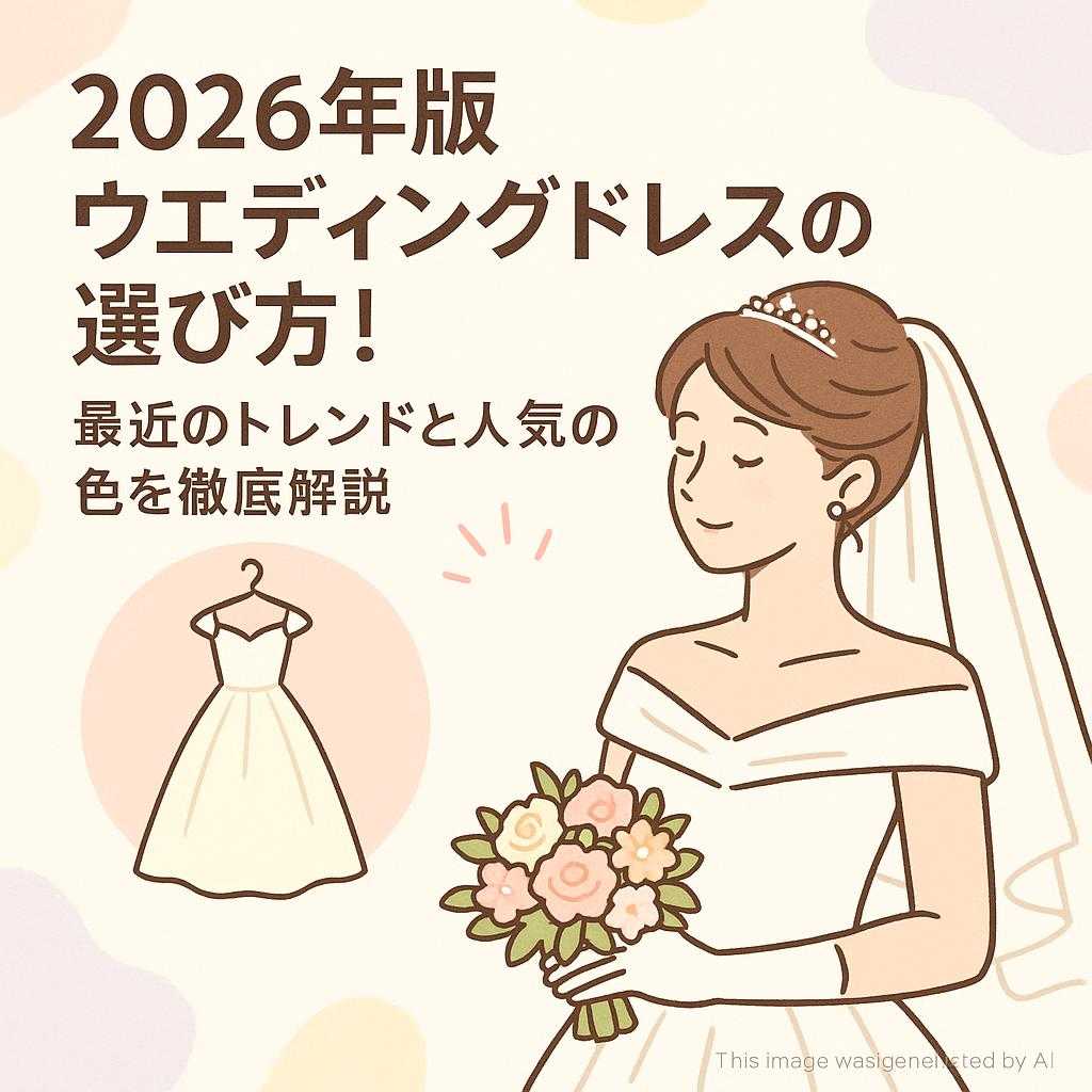 2026年版ウエディングドレスの選び方!最近のトレンドと人気の色を徹底解説