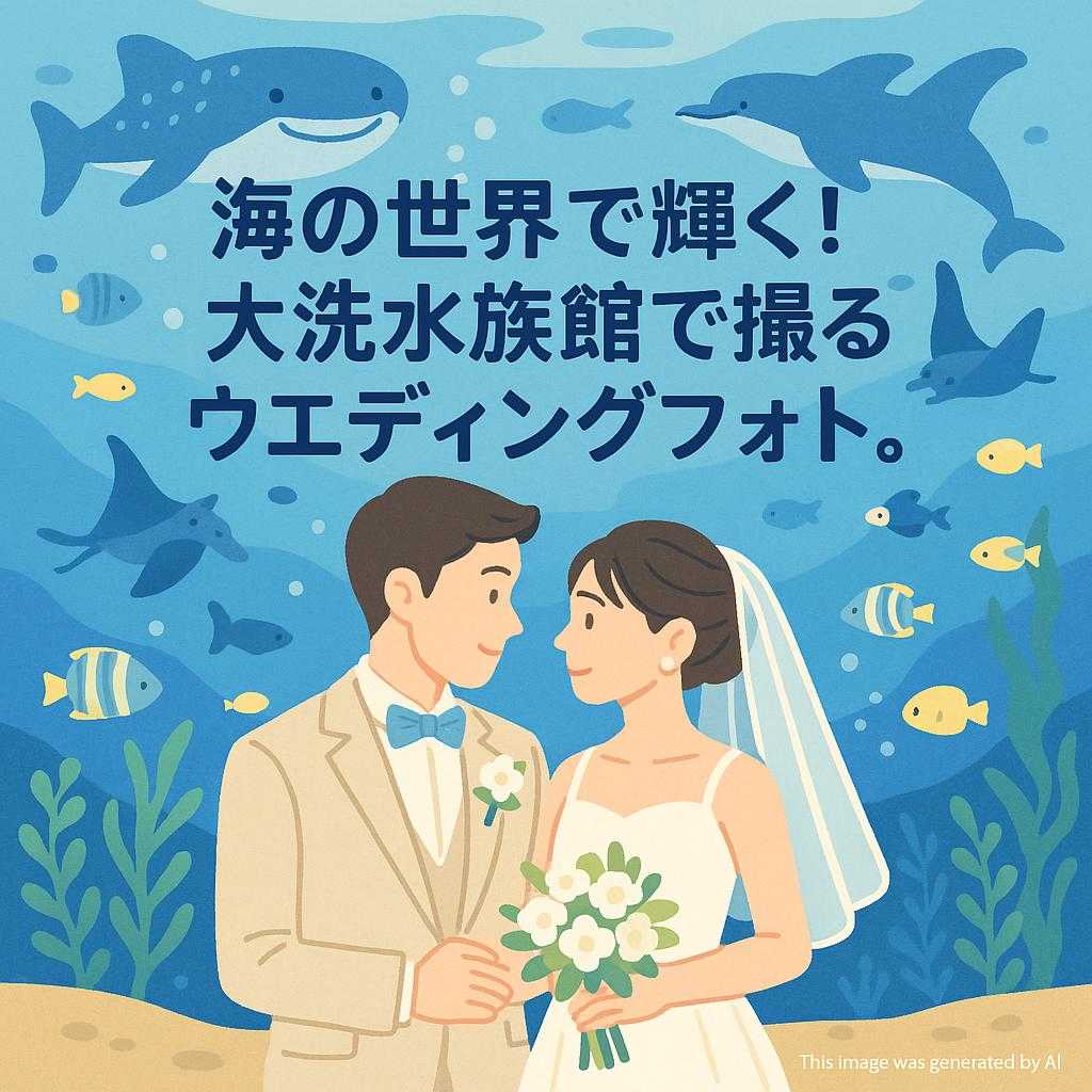海の世界で輝く!大洗水族館で撮るウエディングフォト