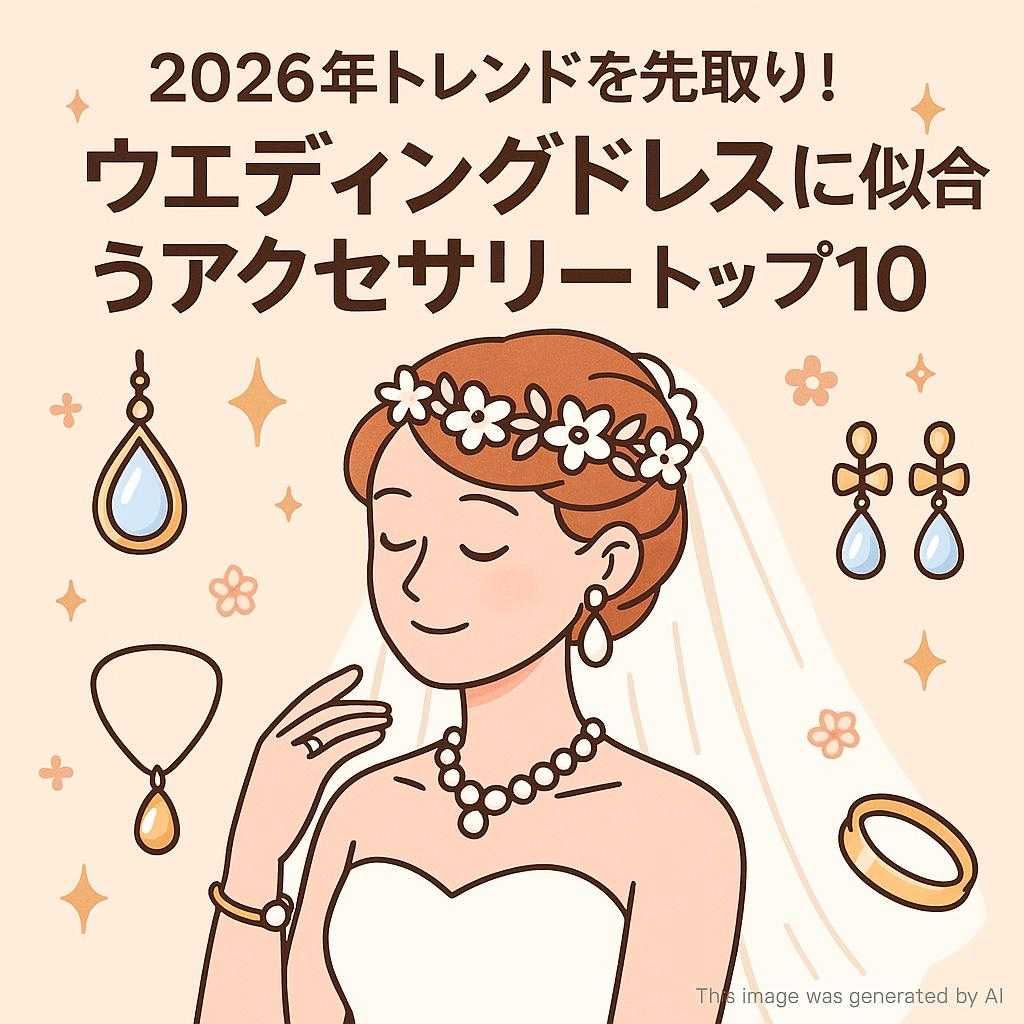 2026年トレンドを先取り！ウエディングドレスに似合うアクセサリートップ10