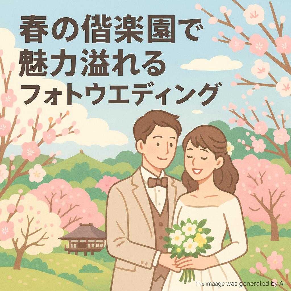 春の偕楽園で魅力溢れるフォトウエディング