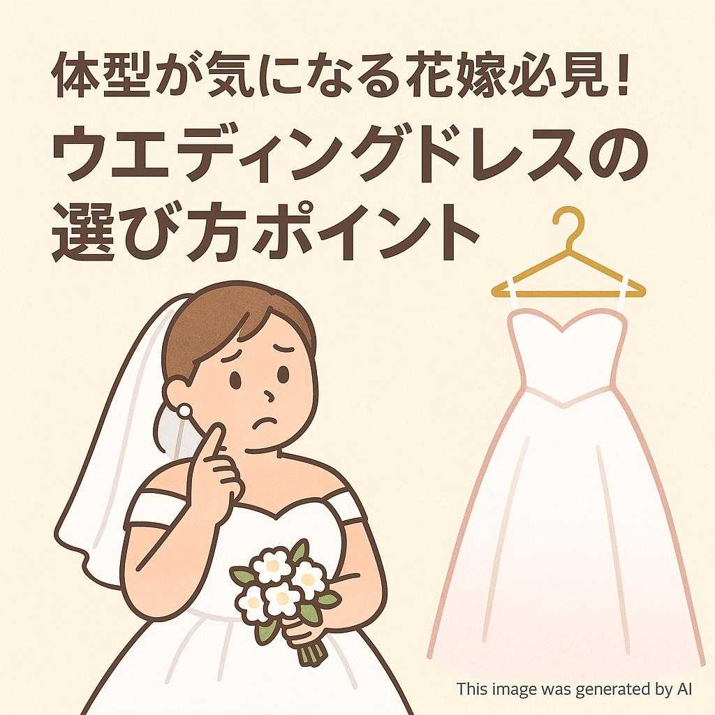 体型が気になる花嫁必見!ウエディングドレスの選び方ポイント