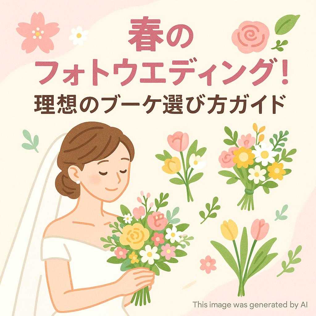 春のフォトウエディング！理想のブーケ選び方ガイド
