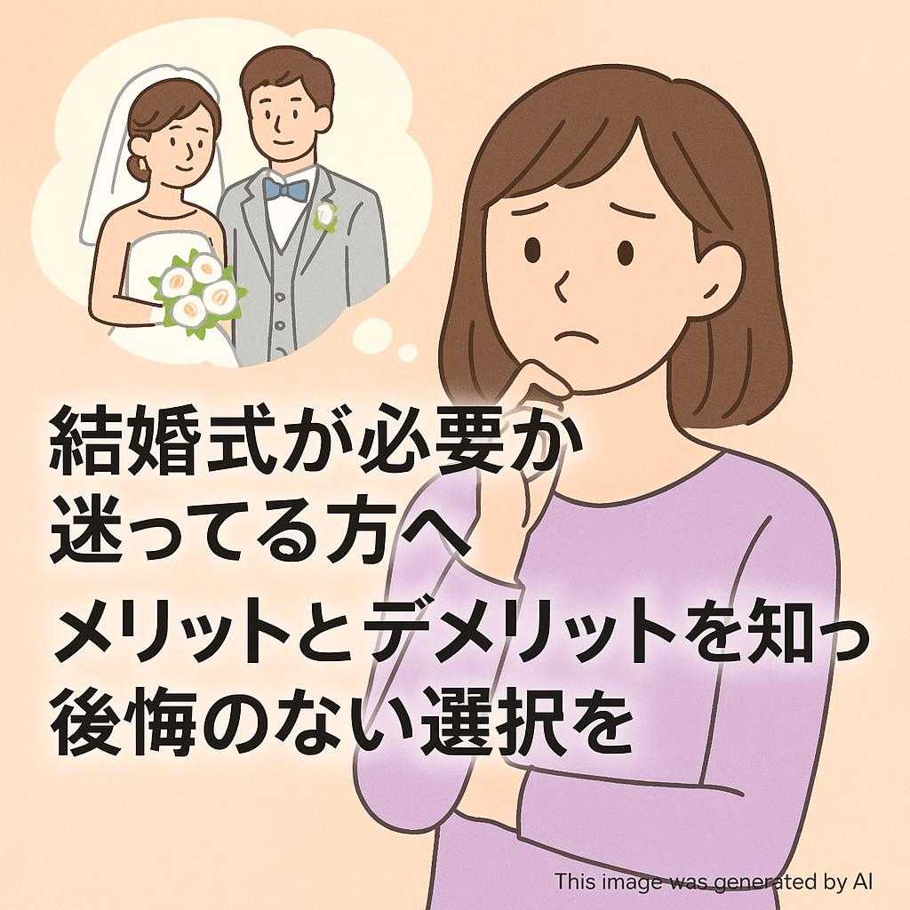 結婚式が必要か迷ってる方へ メリットとデメリットを知って後悔のない選択を