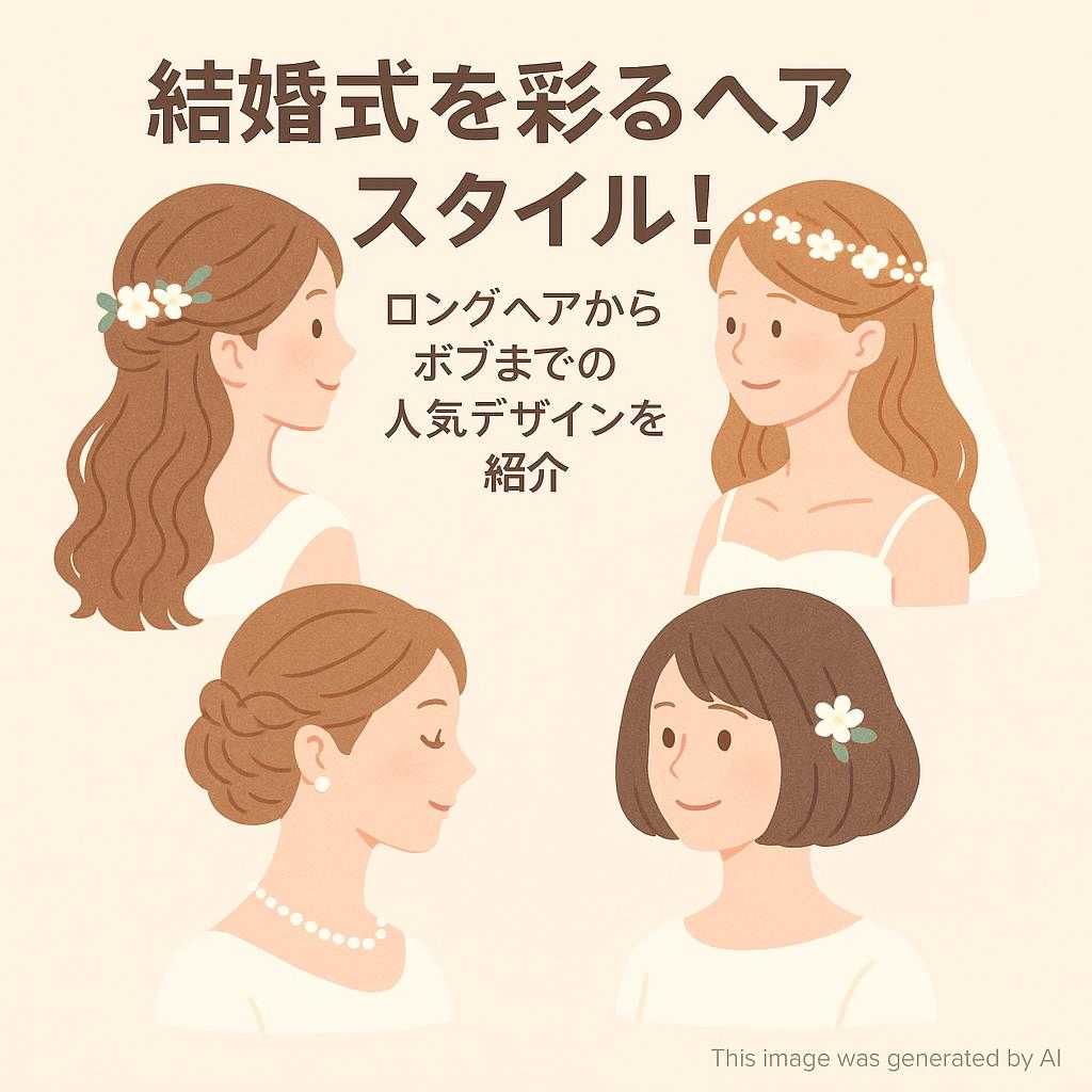 結婚式を彩るヘアスタイル！ロングヘアからボブまでの人気デザインを紹介