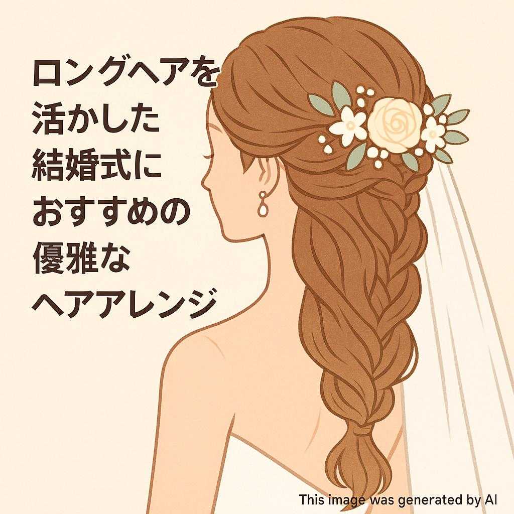 ロングヘアを活かした結婚式におすすめの優雅なヘアアレンジ