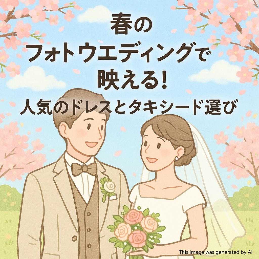 春のフォトウエディングで映える！人気のドレスとタキシード選び