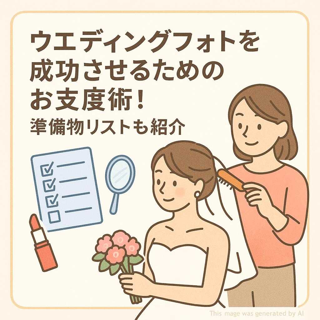 ウエディングフォトを成功させるためのお支度術!準備物リストも紹介