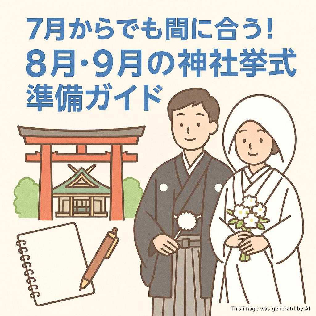 7月からでも間に合う！8月・9月の神社挙式準備ガイド