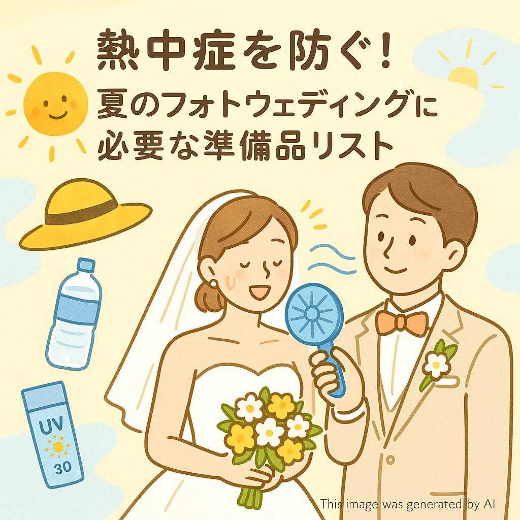 熱中症を防ぐ！夏のフォトウェディングに必要な準備品リスト