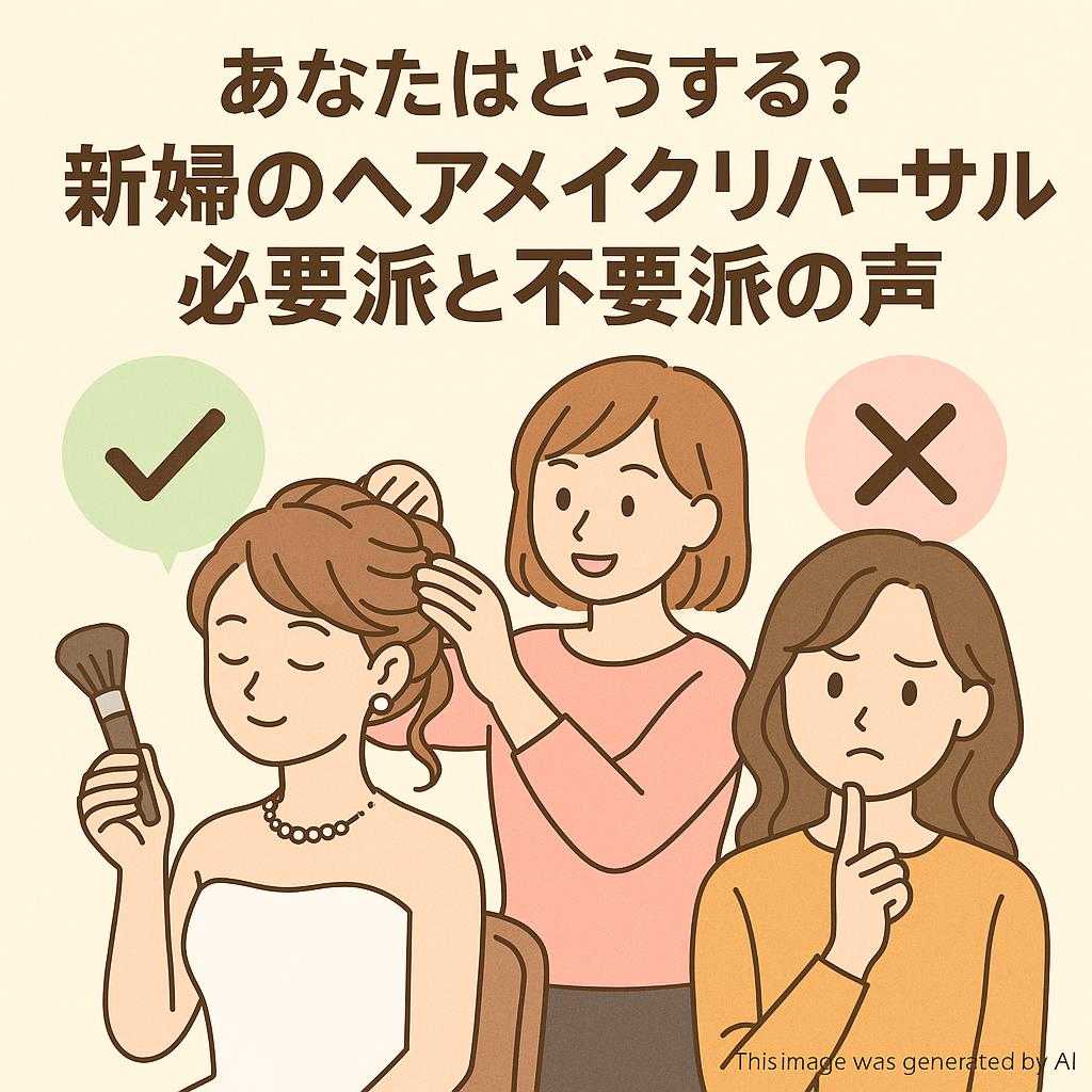 あなたはどうする？新婦のヘアメイクリハーサル必要派と不要派の声