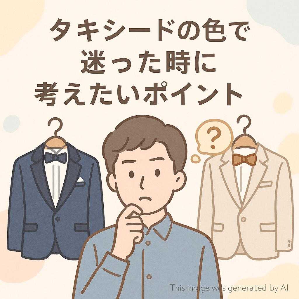 タキシードの色で迷った時に考えたいポイント