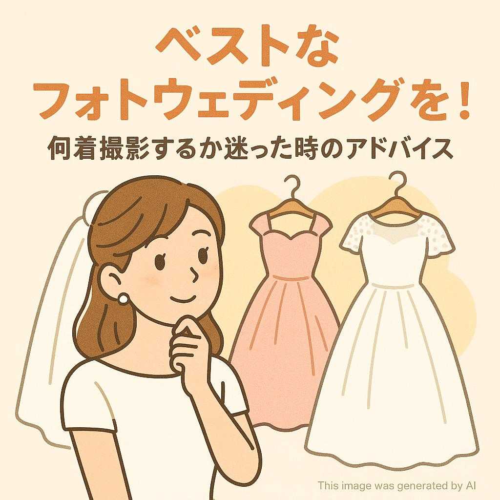 ベストなフォトウェディングを！何着撮影するか迷った時のアドバイス