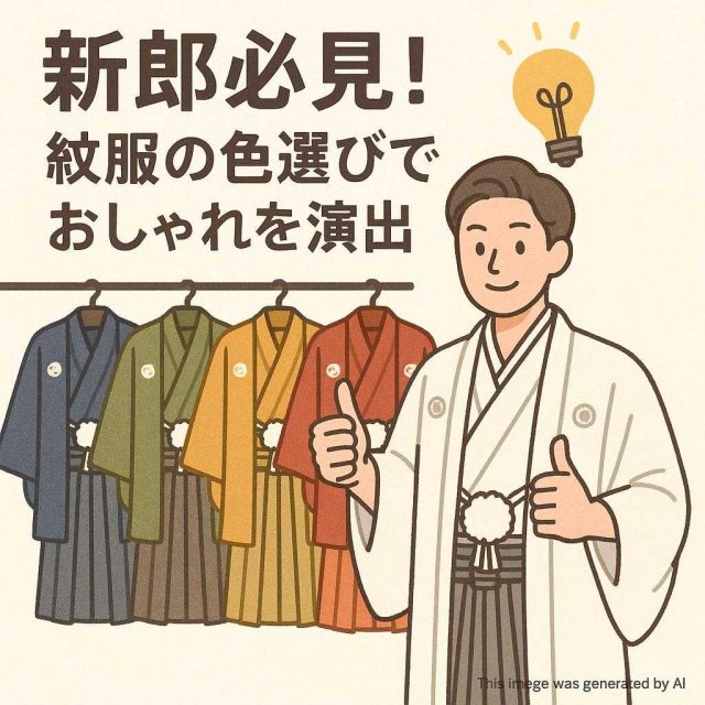 新郎必見！紋服の色選びでおしゃれを演出