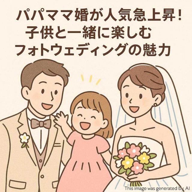パパママ婚が人気急上昇！子供と一緒に楽しむフォトウェディングの魅力