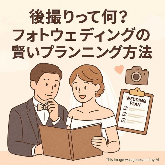 後撮りって何？フォトウェディングの賢いプランニング方法