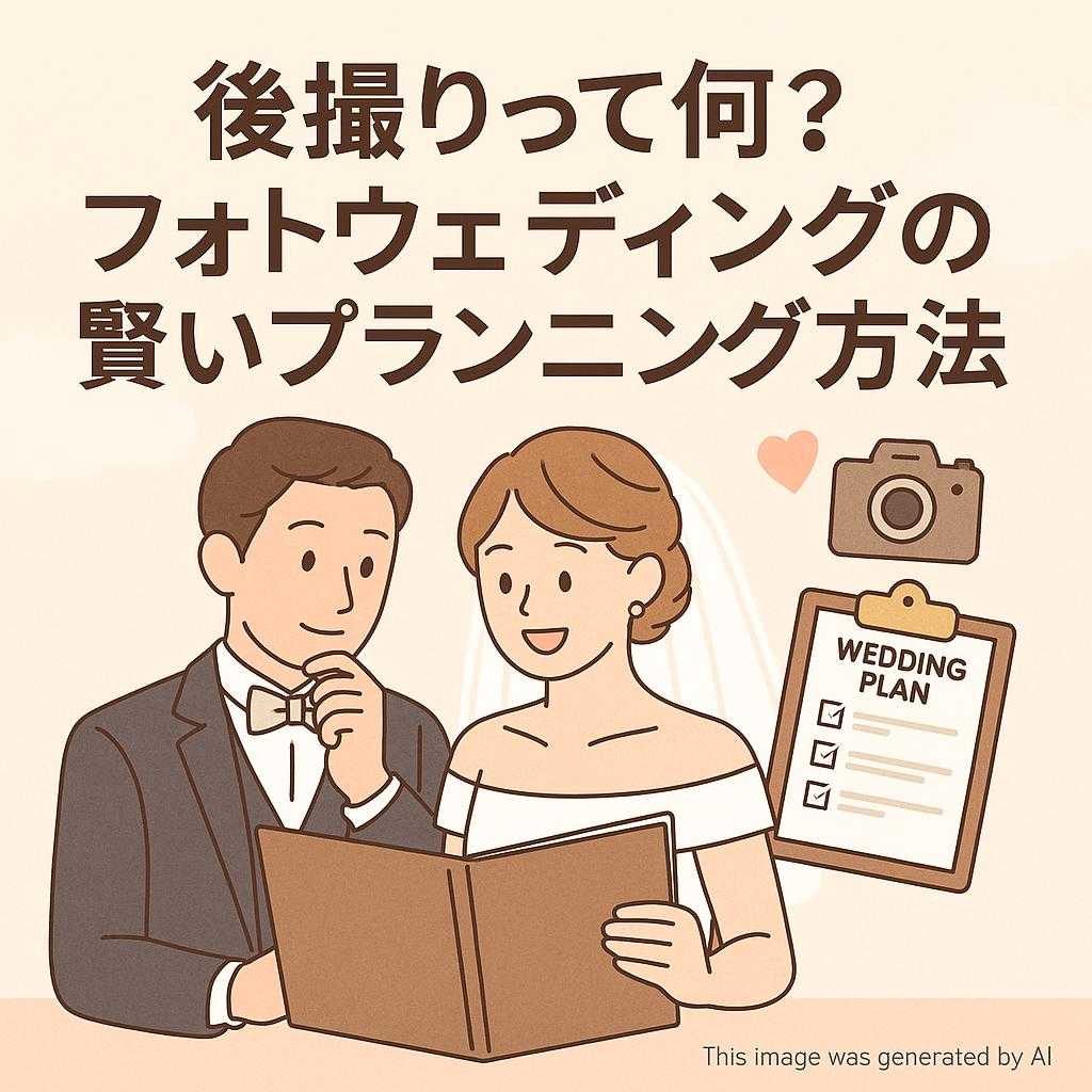 後撮りって何？フォトウェディングの賢いプランニング方法