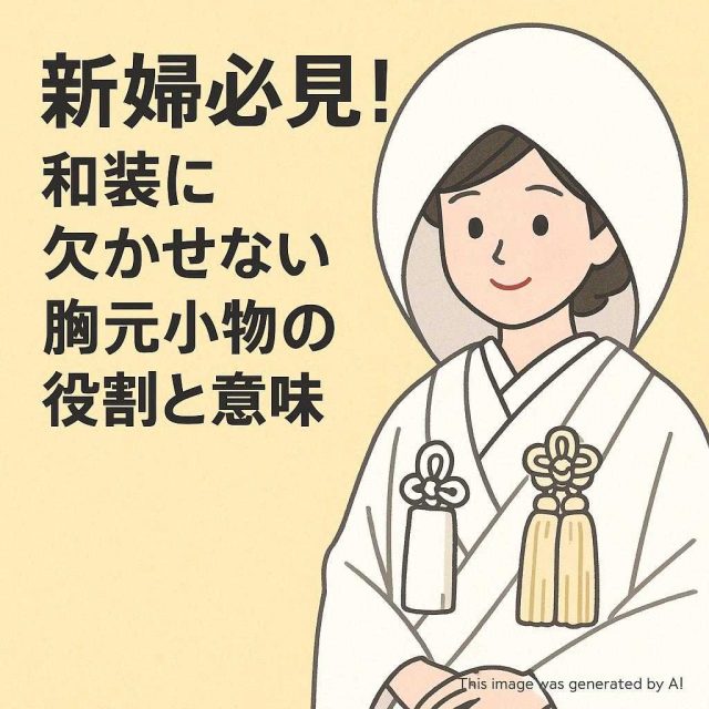 新婦必見！和装に欠かせない胸元小物の役割と意味