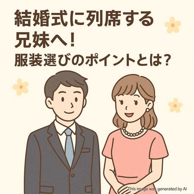結婚式に列席する兄妹へ！服装選びのポイントとは？
